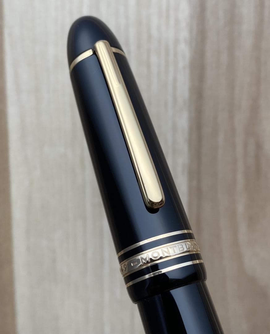 美品 モンブラン 149 18K (F) 細字 750 ゴールド 吸入式 万年筆