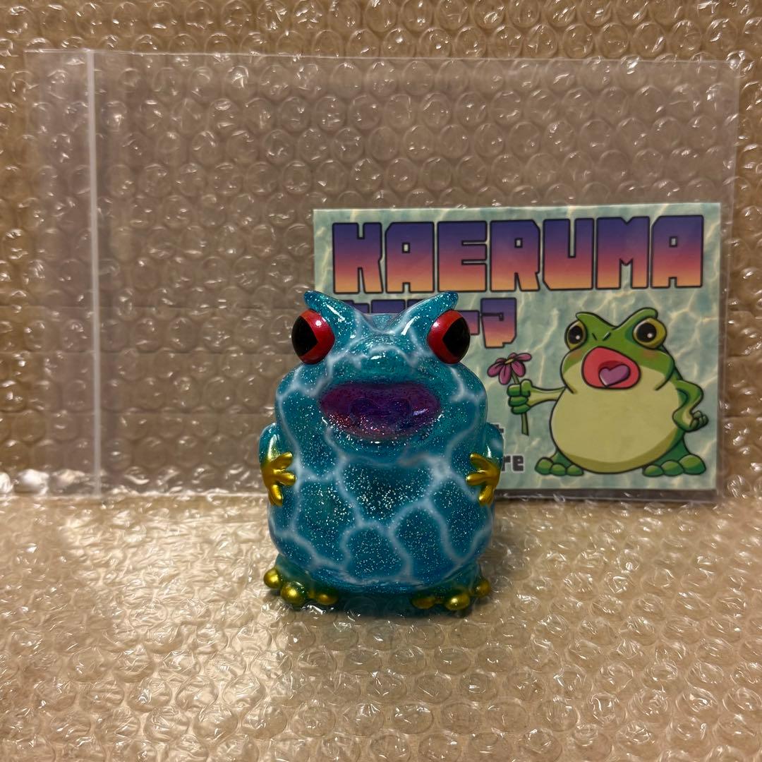 ペインターネット　カエルーマ　水中迷彩　赤目　ソフビフィギュア