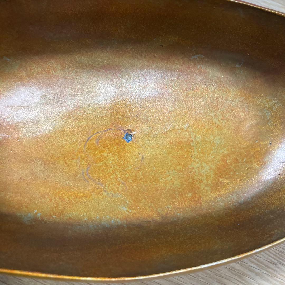 【茶道具】唐銅 吊舟花入　金谷浄雲造