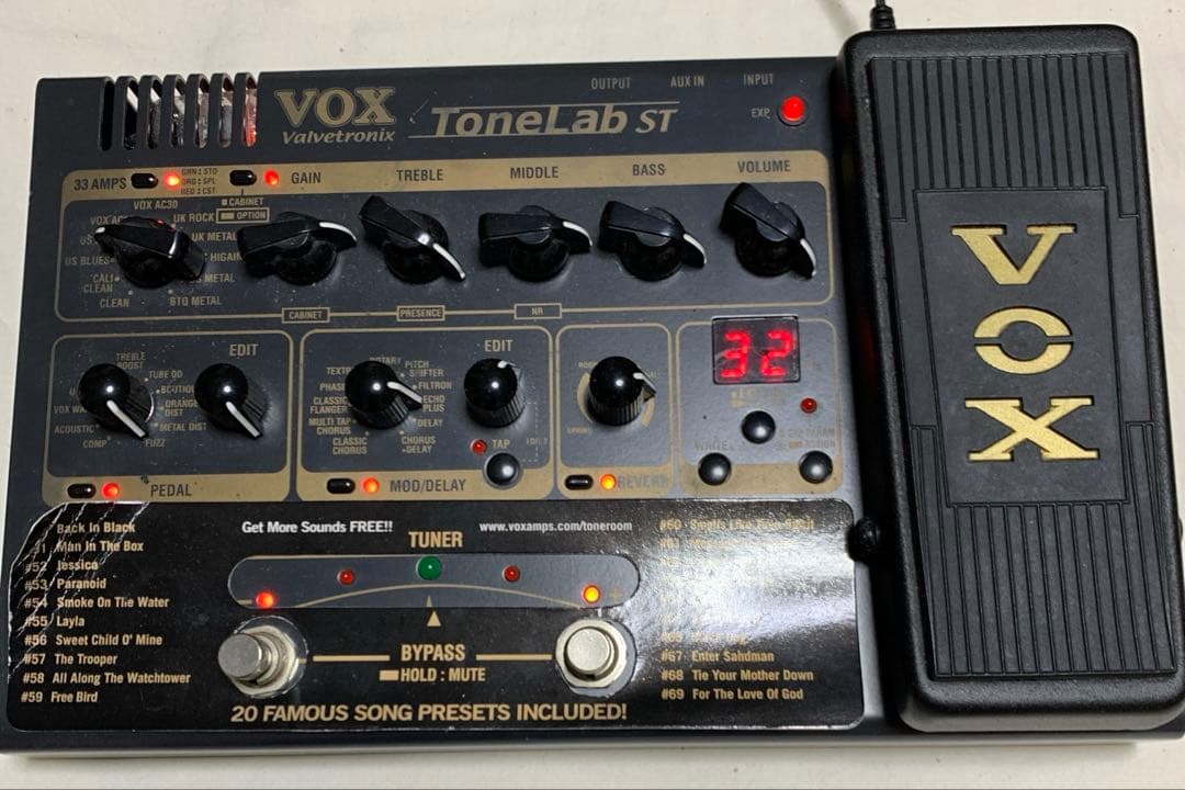 VOX ヴォックス 　エフェクター Tone Lab ST　中古品