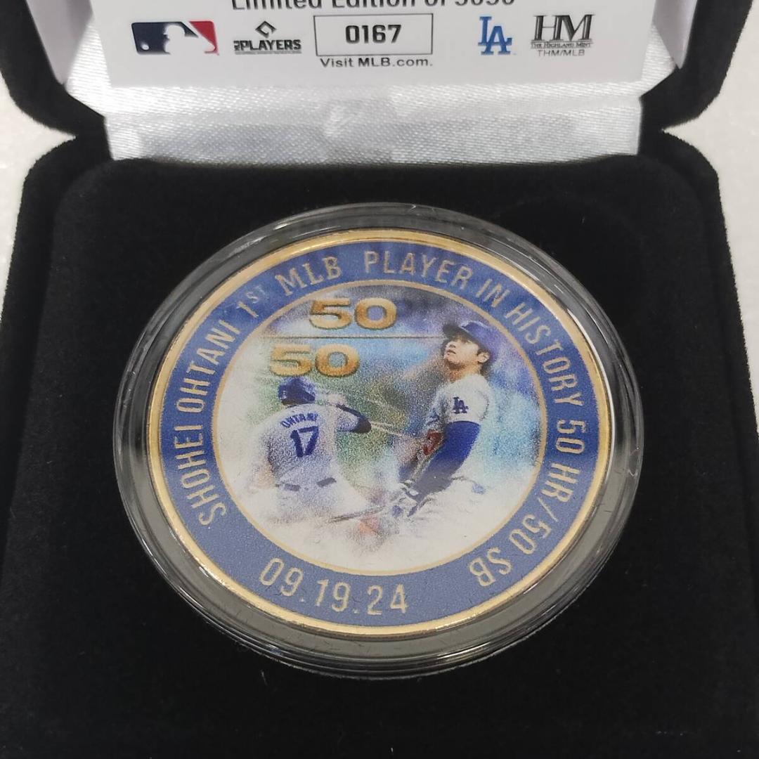 大谷翔平 MLB ドジャース 記念メダル 50/50達成記念 ゴールド