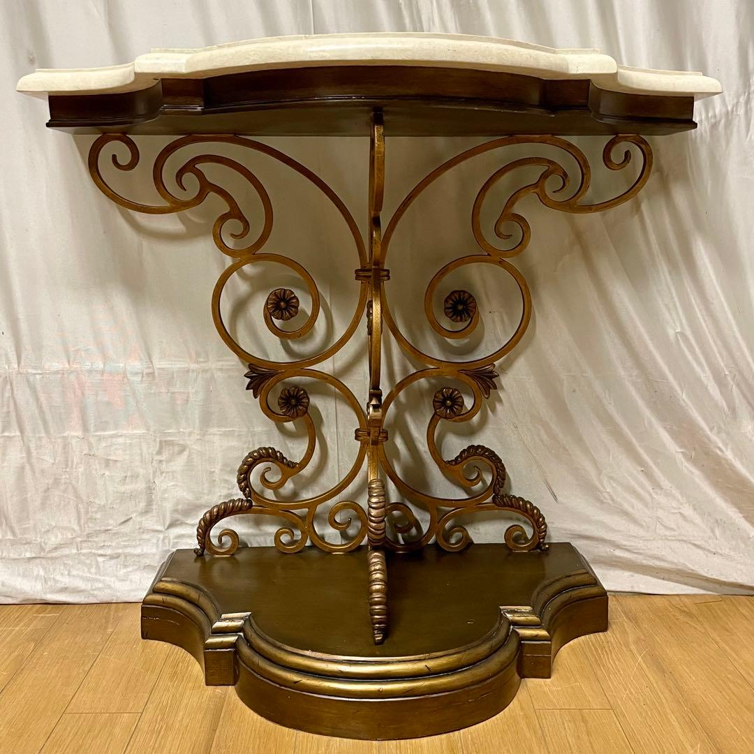 \"Philippines ハンドメイド\" 天然石とアイアンのコンソール