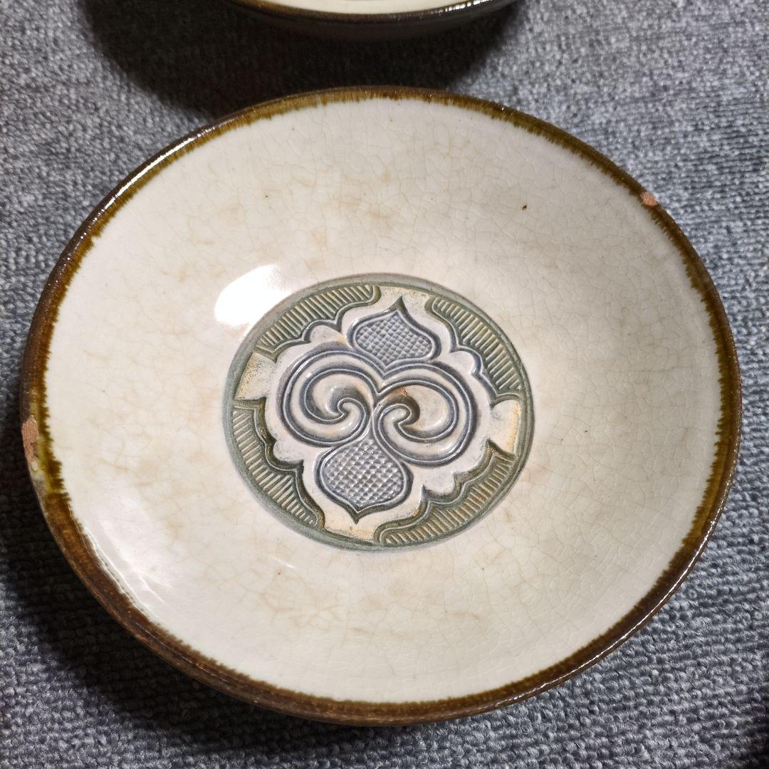 小樽窯　アイヌ柄　陶器皿6枚セット