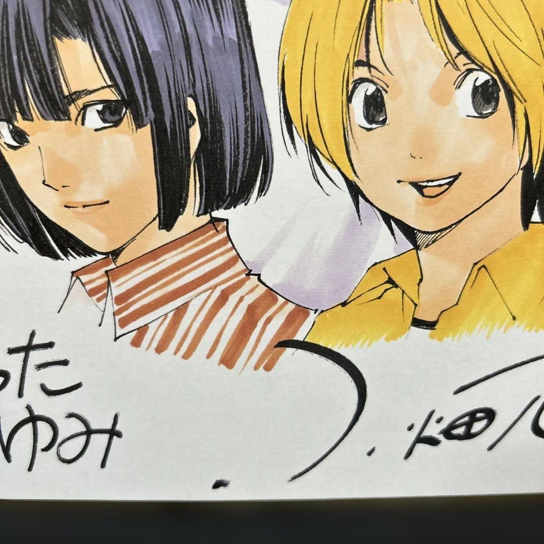 ヒカルの碁 サイン色紙 複製 ヒカル＆佐為＆アキラ 小畑健