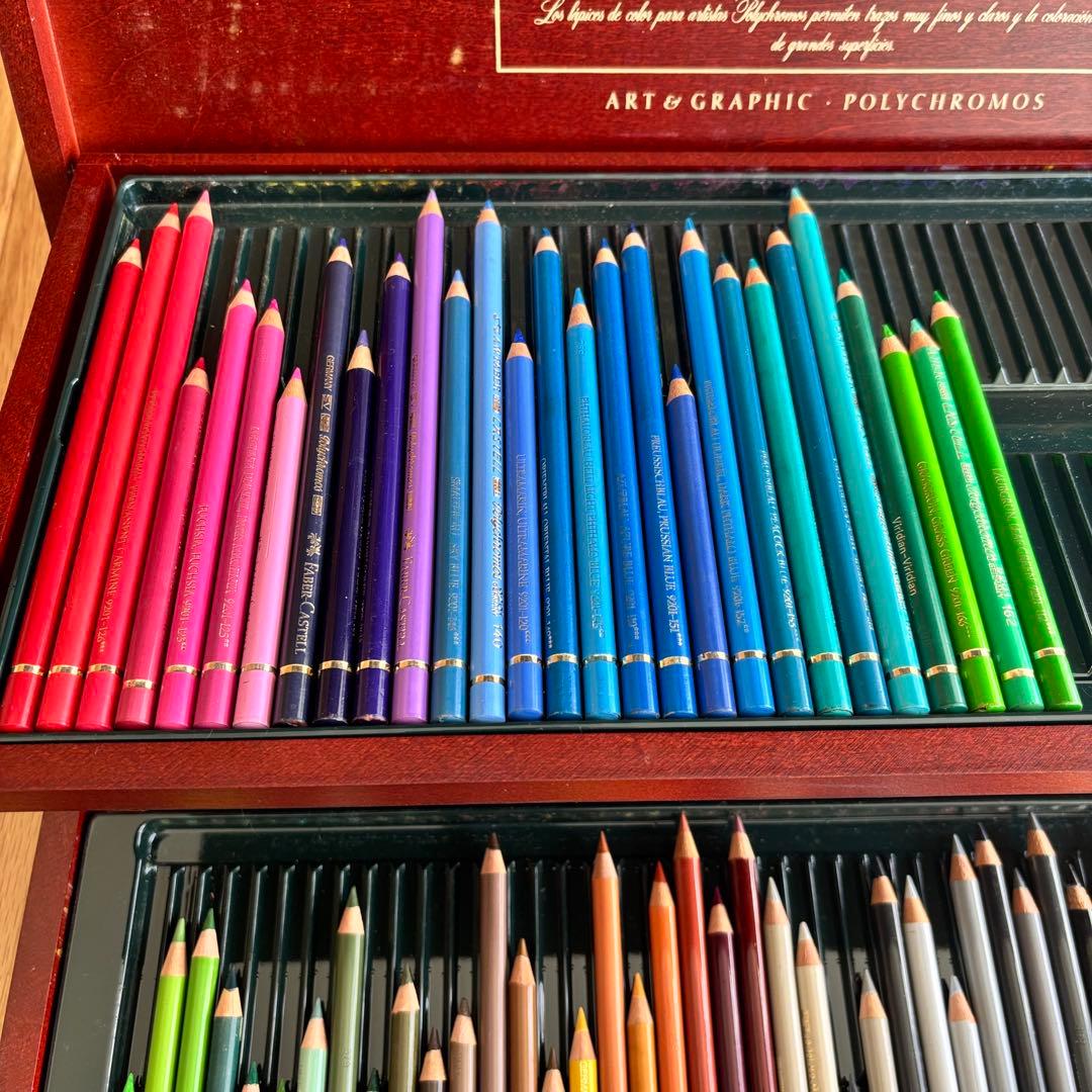 FaberCastellファーバーカステル ポリクロモス 木箱入 78本 美品