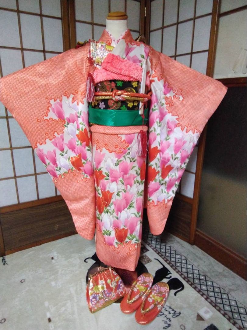 7歳向け・化繊・お着物のセット