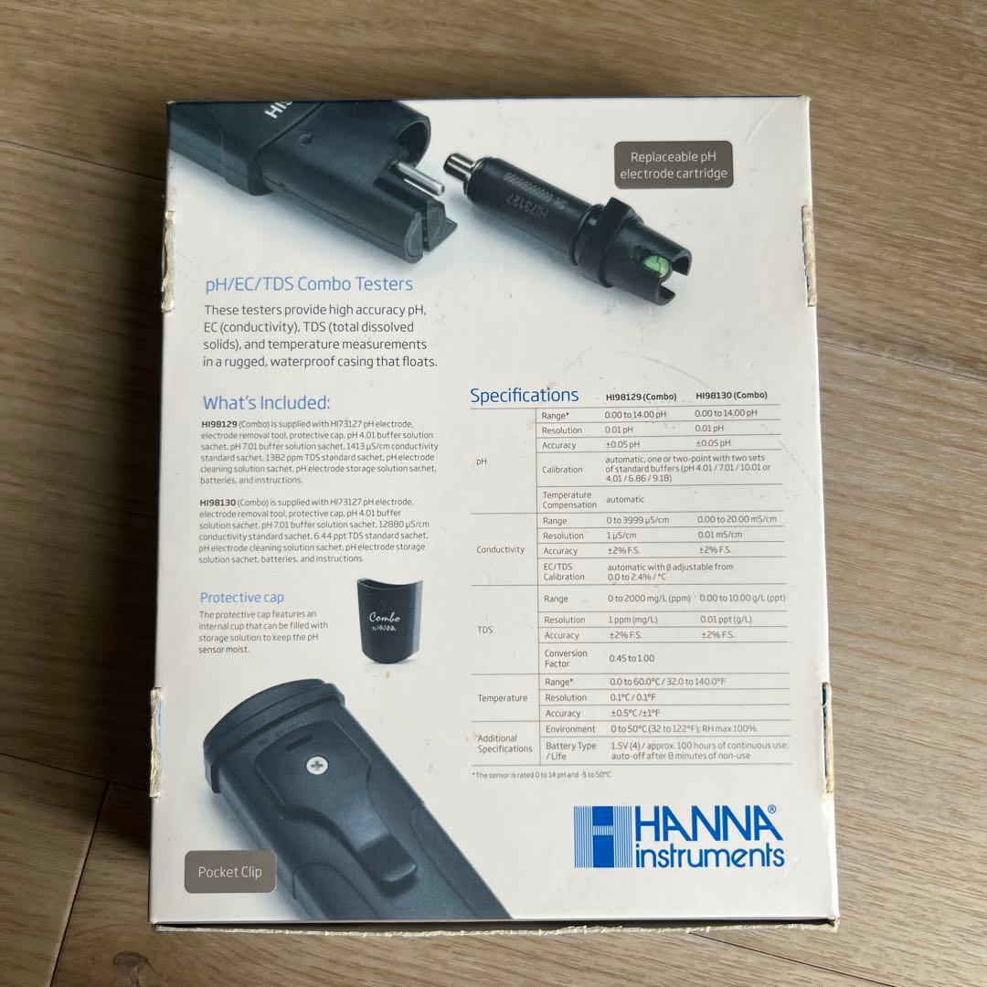 pH/EC/TDS/ HI 98129N HI 98130N（コンボ 1、2）