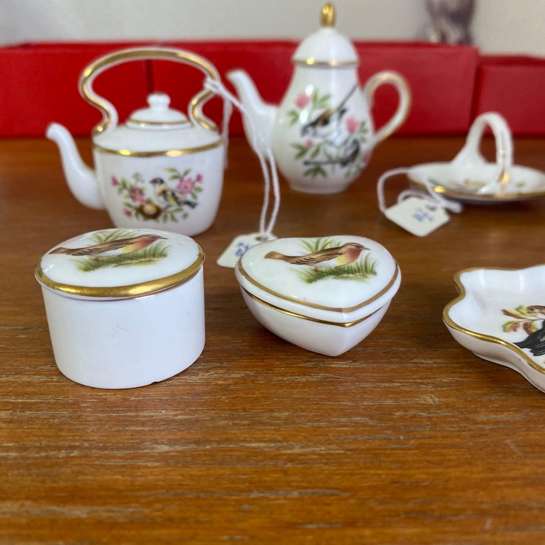 英国　スポード バード　野鳥　ミニチュア　ロビン　6点セット　箱無し