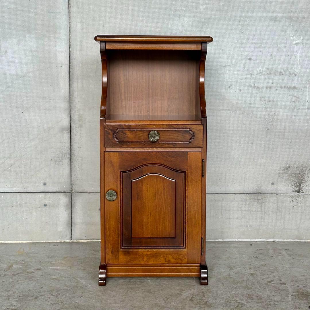 ✿Karimoku✿カリモク コロニアル 花台 収納棚 レトロモダン家具