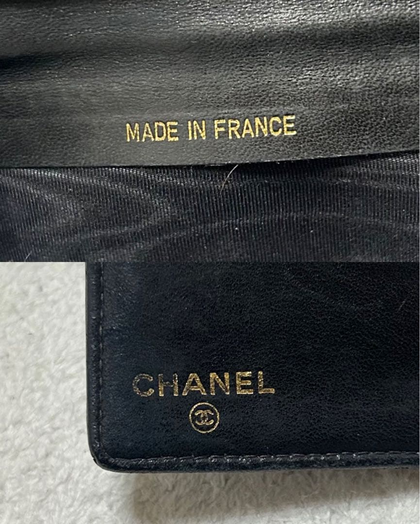 美品❗️ CHANEL シャネル　ココマーク　キャビアスキン　長財布　ブラック