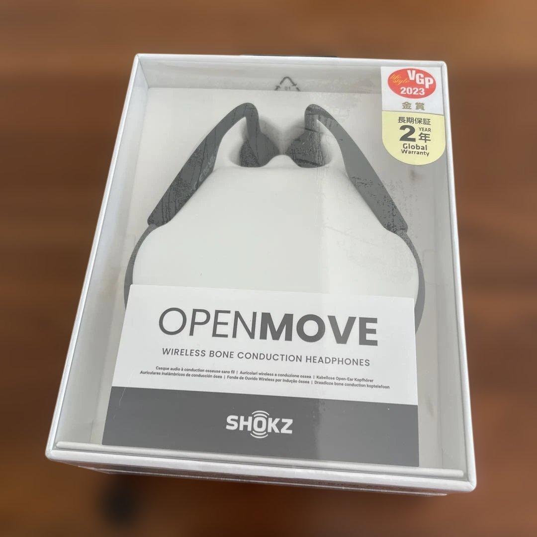 SHOKZ OPENMOVE ワイヤレス骨伝導イヤホン グレー