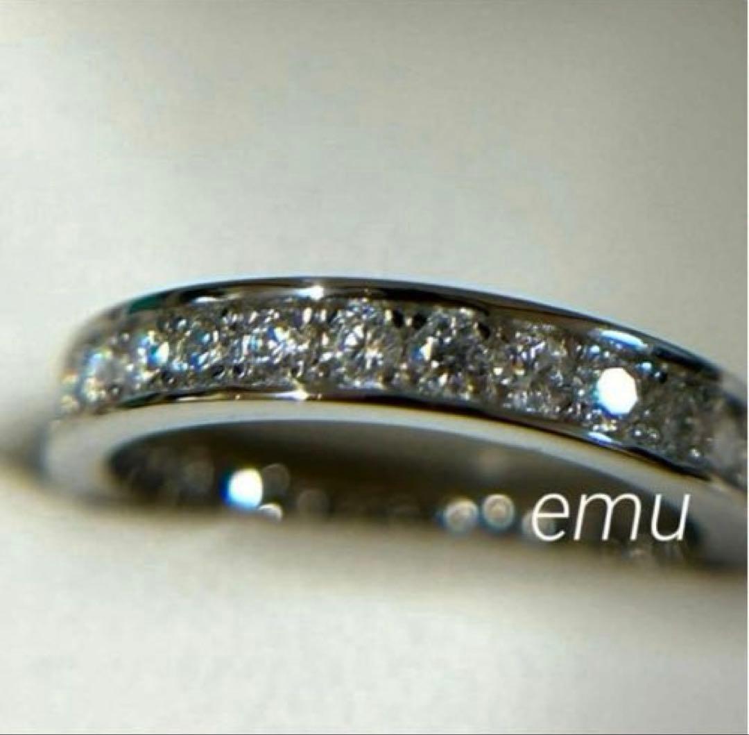 みかん様 / 最高級モアサナイト / フルエタニティリング / レール留め