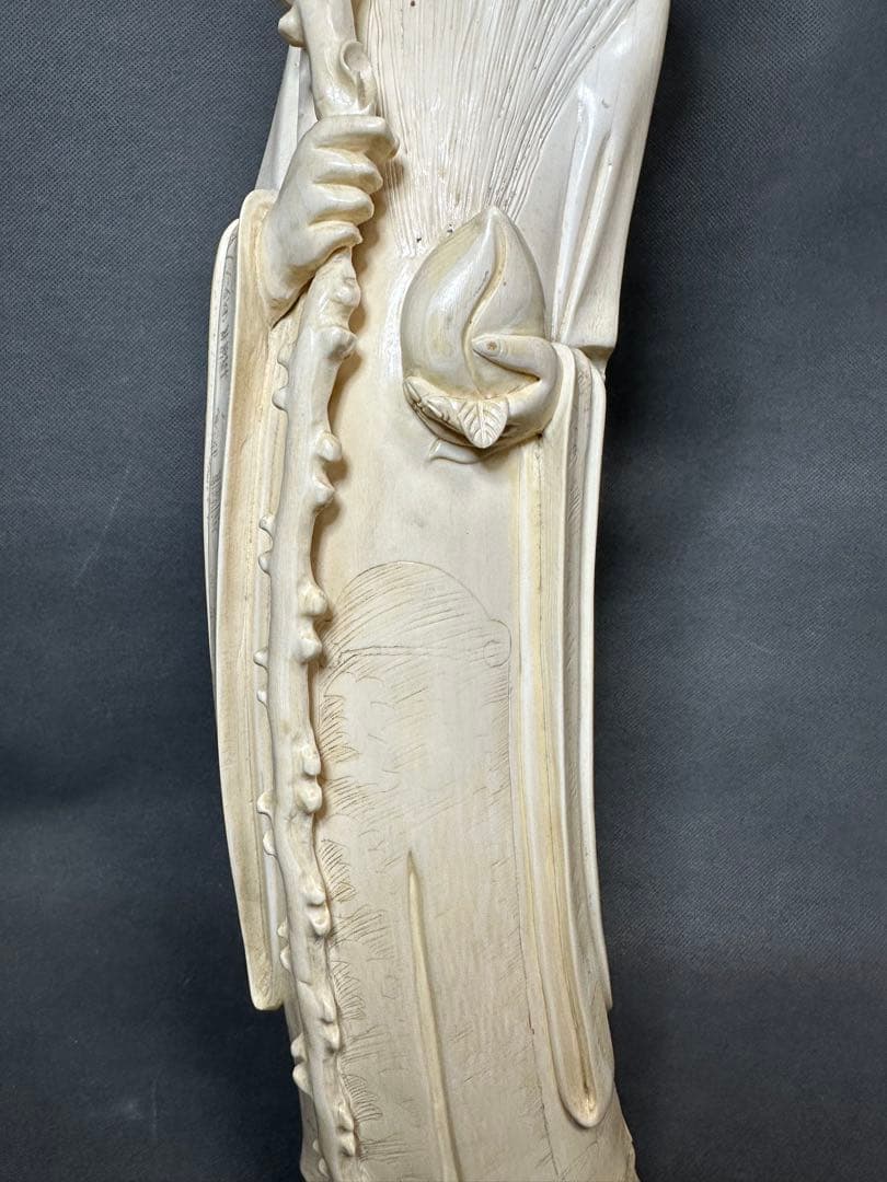 極上　寿老人　七福神　仏教美術　天然素材　置物　飾り物　古美術品　 細密細工