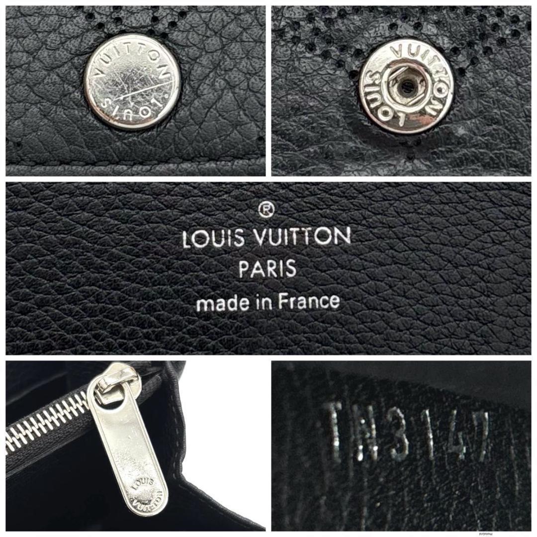 ルイヴィトン マヒナ ポルトフォイユ イリス 二つ折り 長財布 黒 ノワール