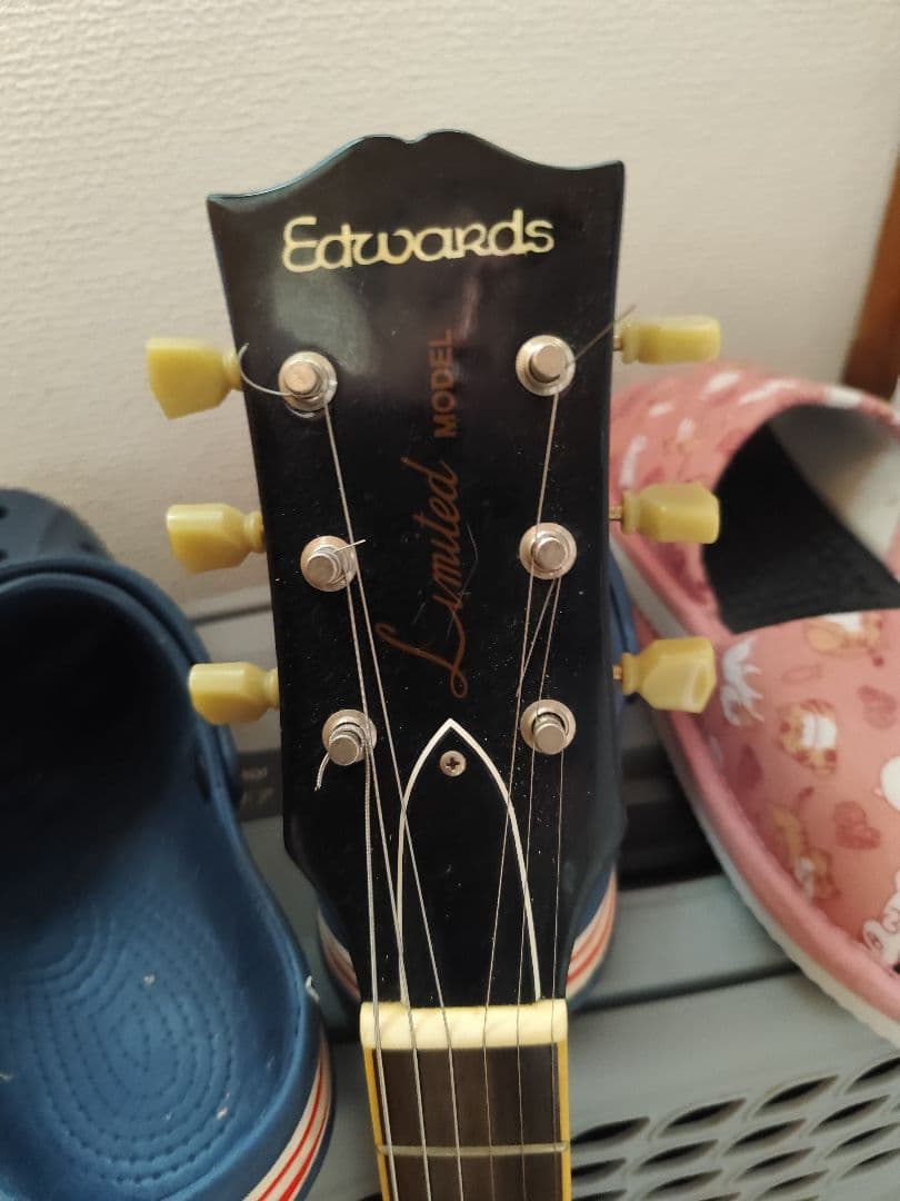 Edwardsレスポールエレキギター ブルー