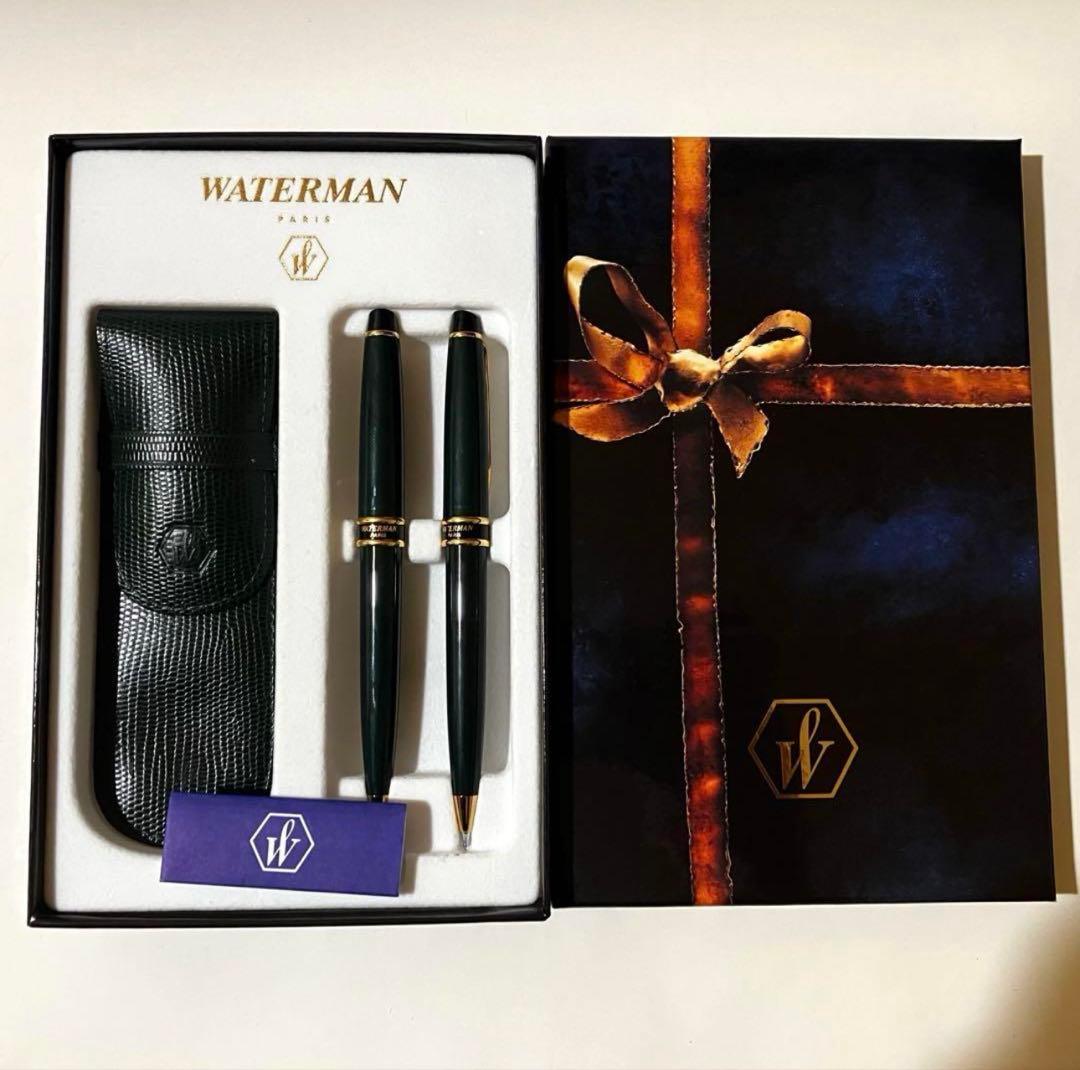 WATERMAN ボールペン シャープペン ケースセット グリーン