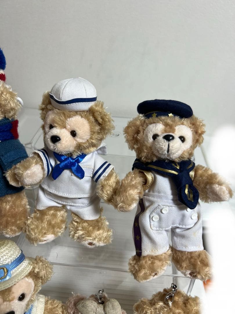 ディズニー、ダッフィー、シェリーメイぬいぐるみバッチ（船乗り、マフラー衣装）