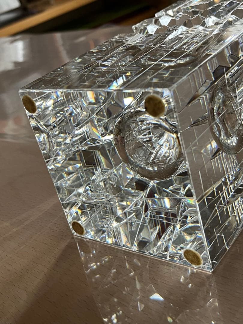 HOYA クリスタル　佐々木文夫　花瓶　フラワーベース　　最高級　貴重　中古品