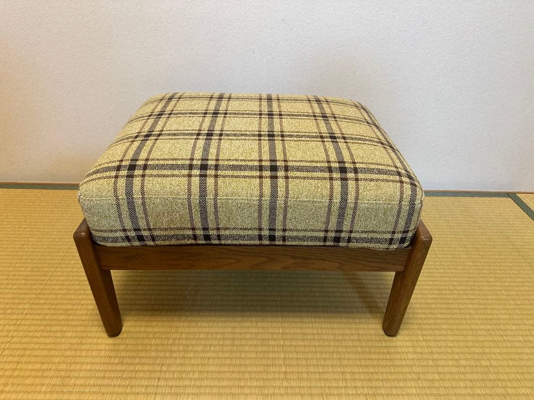 unico VISKA チェック柄オットマン