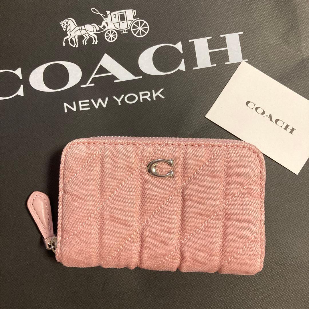 コーチ　COACH ピンク キルティング ケース　未使用　正規品　財布
