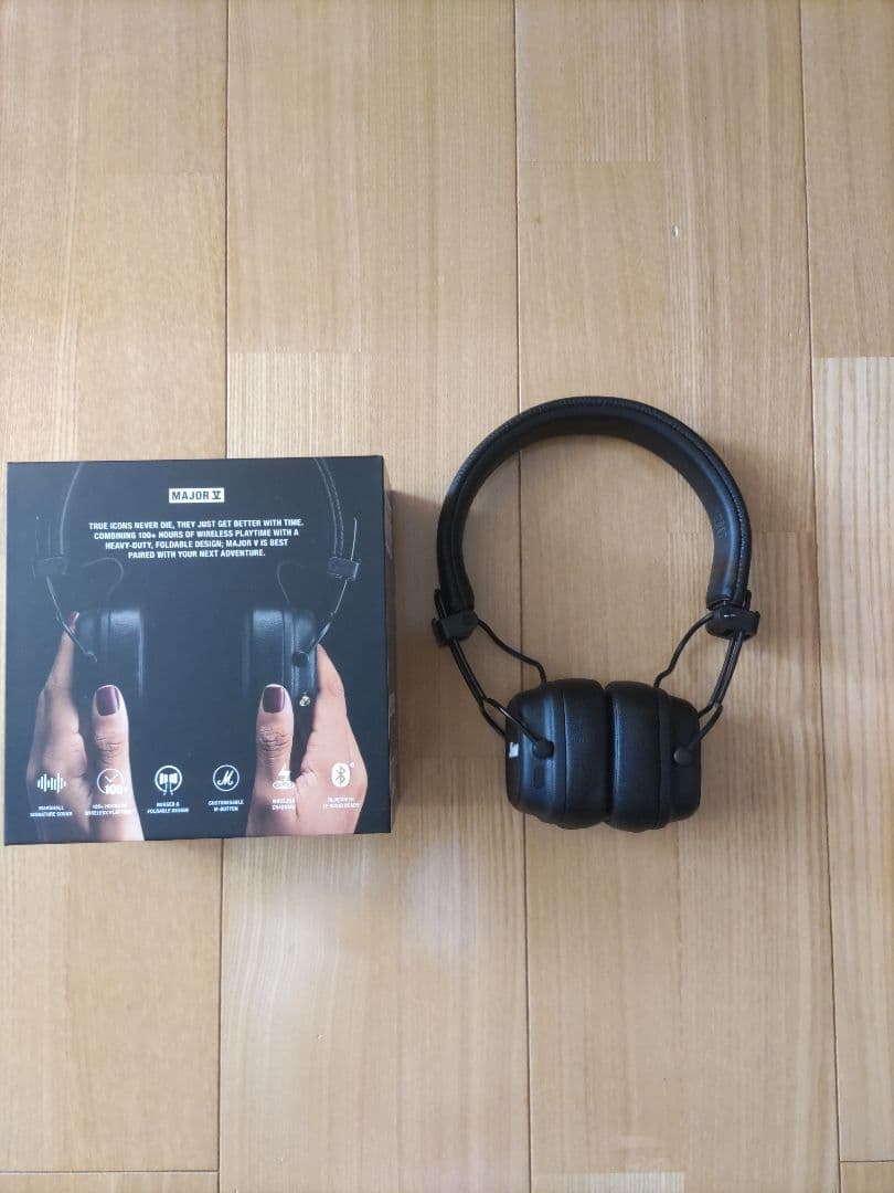 期間限定値下げ中！MarshallMajorVブラック ワイヤレスヘッドホン