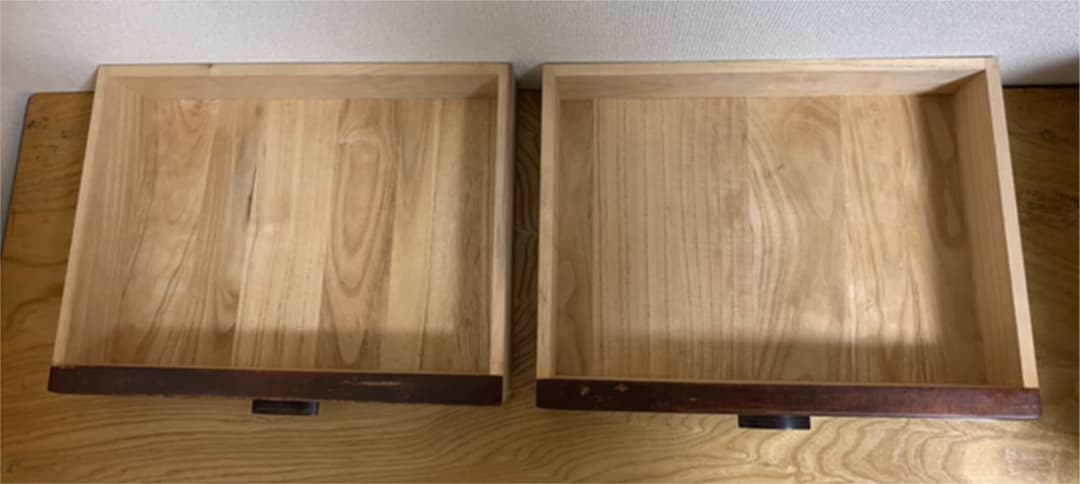 樺細工・総桐二段整理箱・1点物