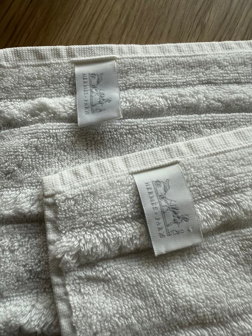 Hermès エルメス フェイスタオル 上質コットン100%タオル 2枚セット