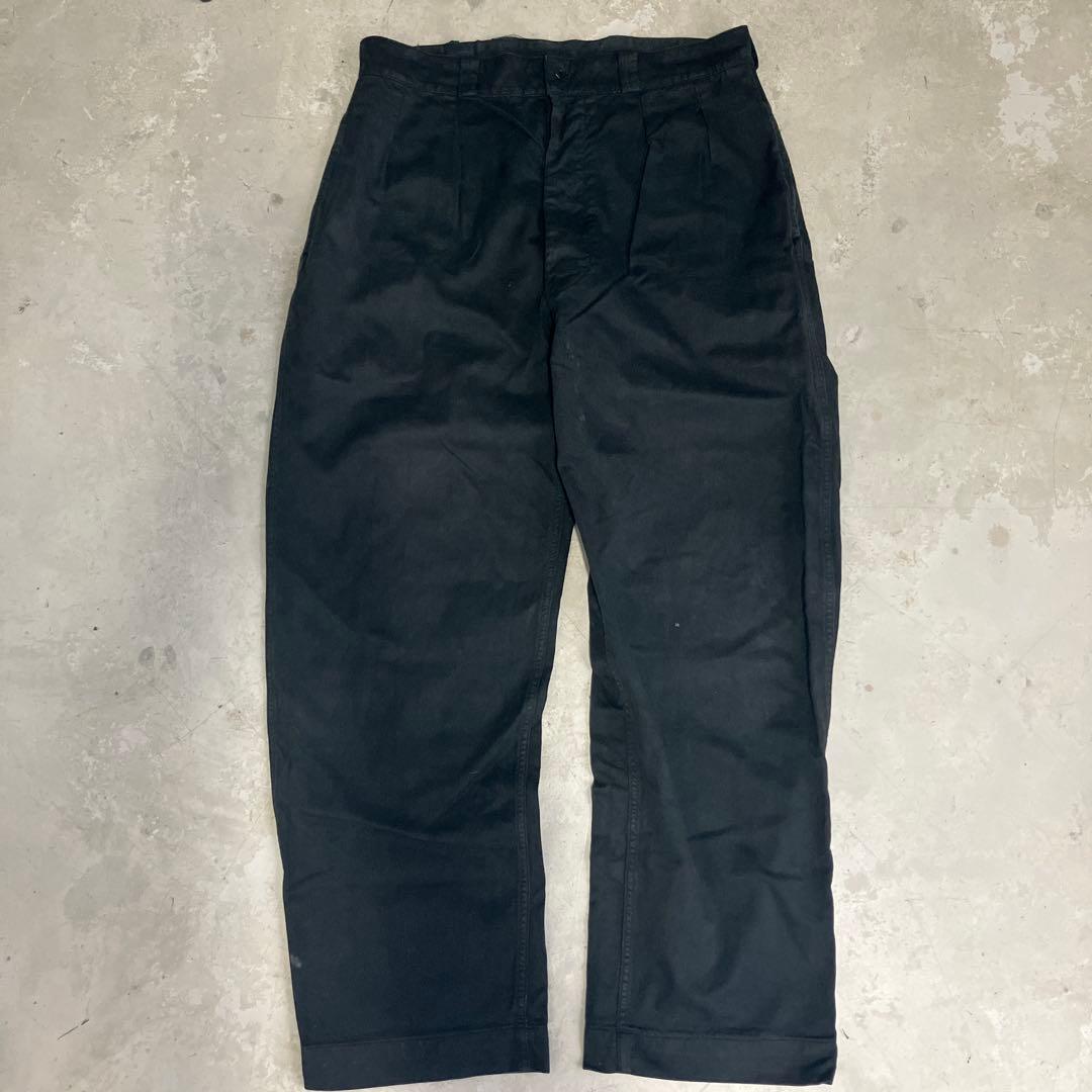1950’s~ フランス軍　m52 黒染め　チノ　blackdye