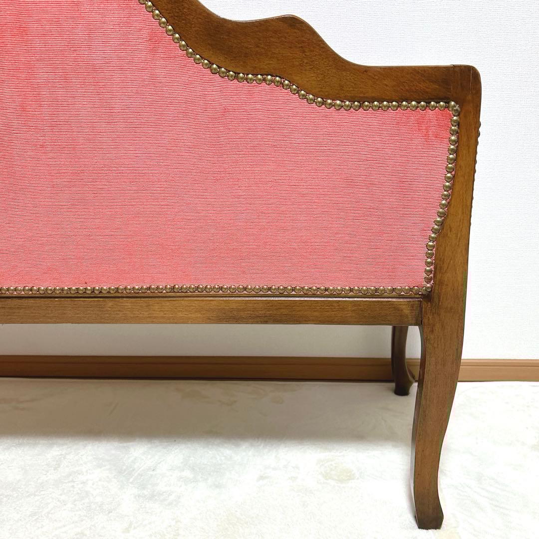 ✦ロココ調✦ 木彫ベルサイユソファー ✦ 2人掛け ラブソファ ✦ ベルベット