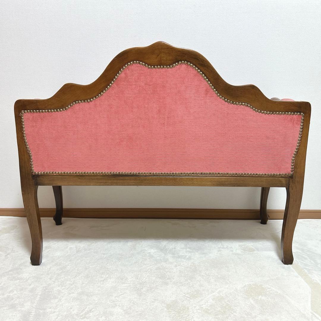 ✦ロココ調✦ 木彫ベルサイユソファー ✦ 2人掛け ラブソファ ✦ ベルベット