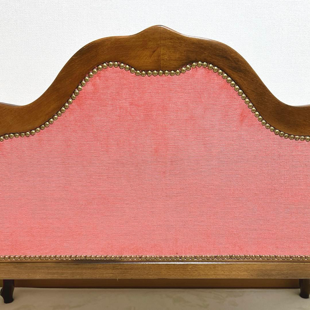 ✦ロココ調✦ 木彫ベルサイユソファー ✦ 2人掛け ラブソファ ✦ ベルベット