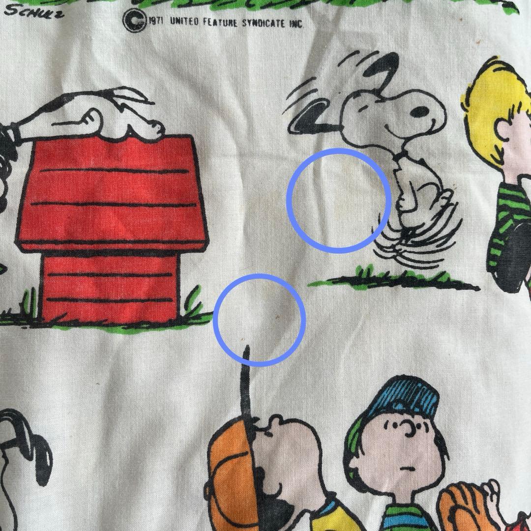 USA製70’sヴィンテージpeanuts snoopyシーツ フライングエース