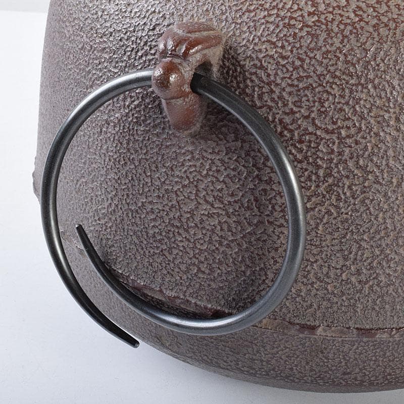 人間国宝　釜師　高橋敬典作　利休好　尻張釜　共布　共箱　M　R7757C