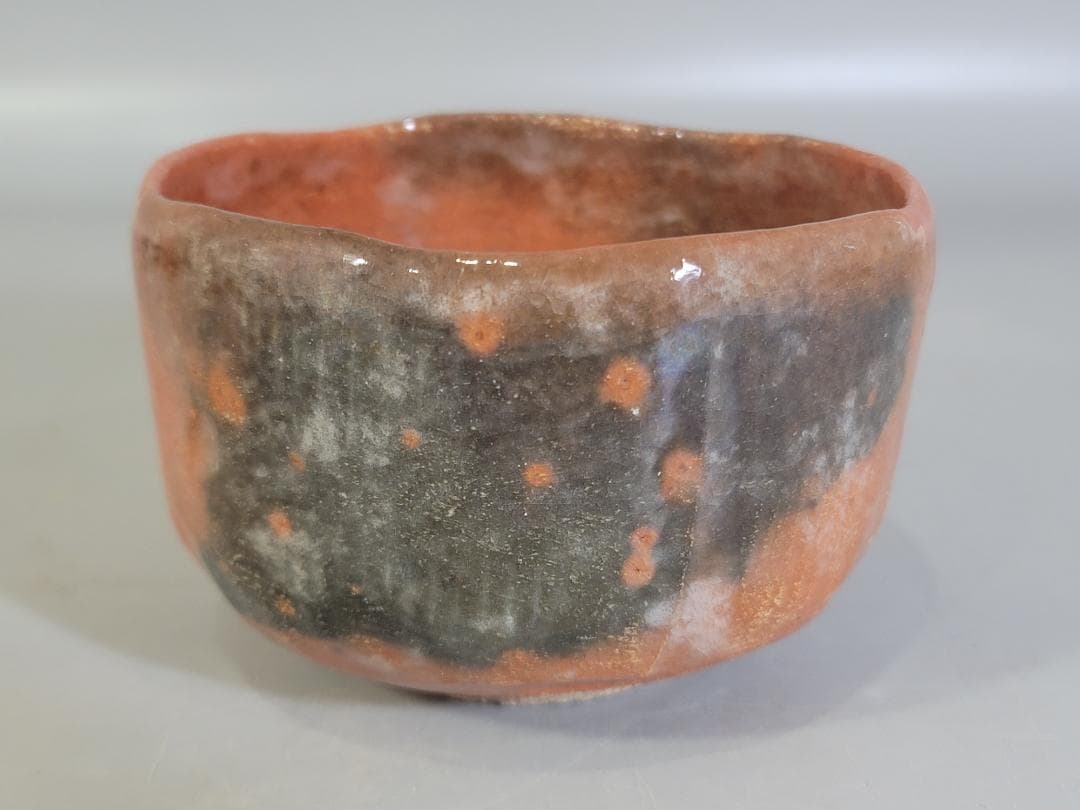 DT182 茶道具 小川長楽造 赤楽茶碗 共箱 古美術