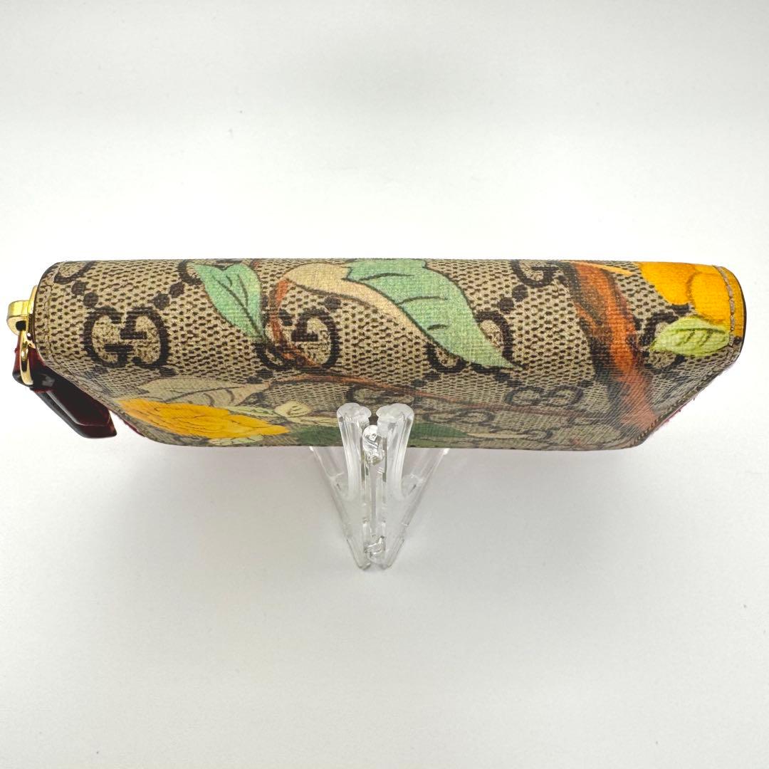 GUCCI - GGスプリーム コンパクトウォレット　ティアン 鳥柄 【美品】