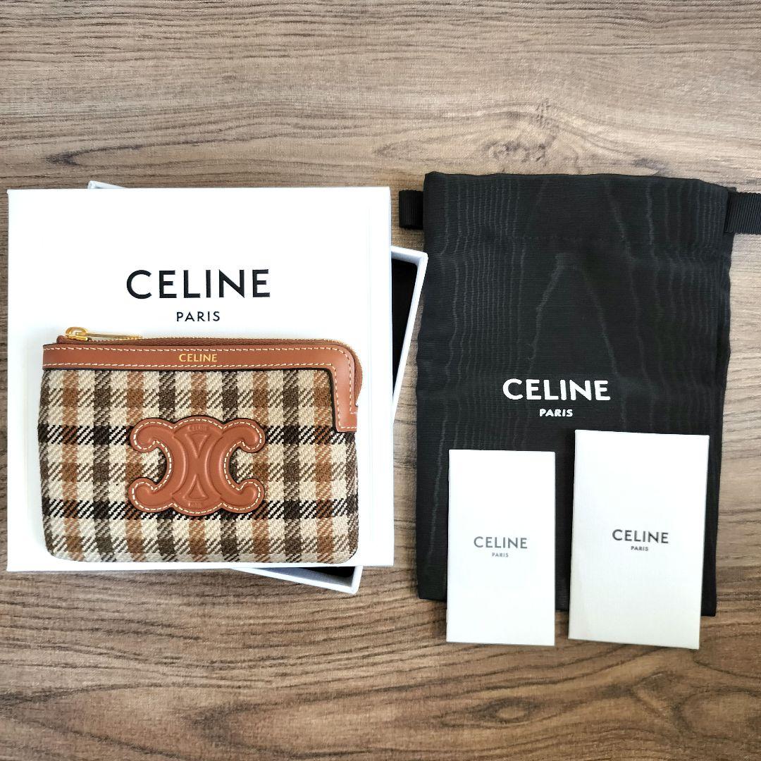 希少✨CELINE セリーヌ ケース　カードポーチ　チェック柄
