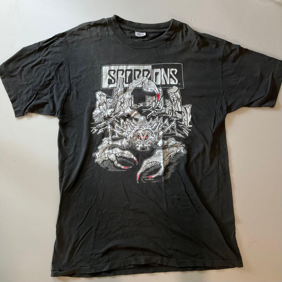 古着バンドTシャツ　ロックT  SCORPIONS 90-91TOUR Lサイズ