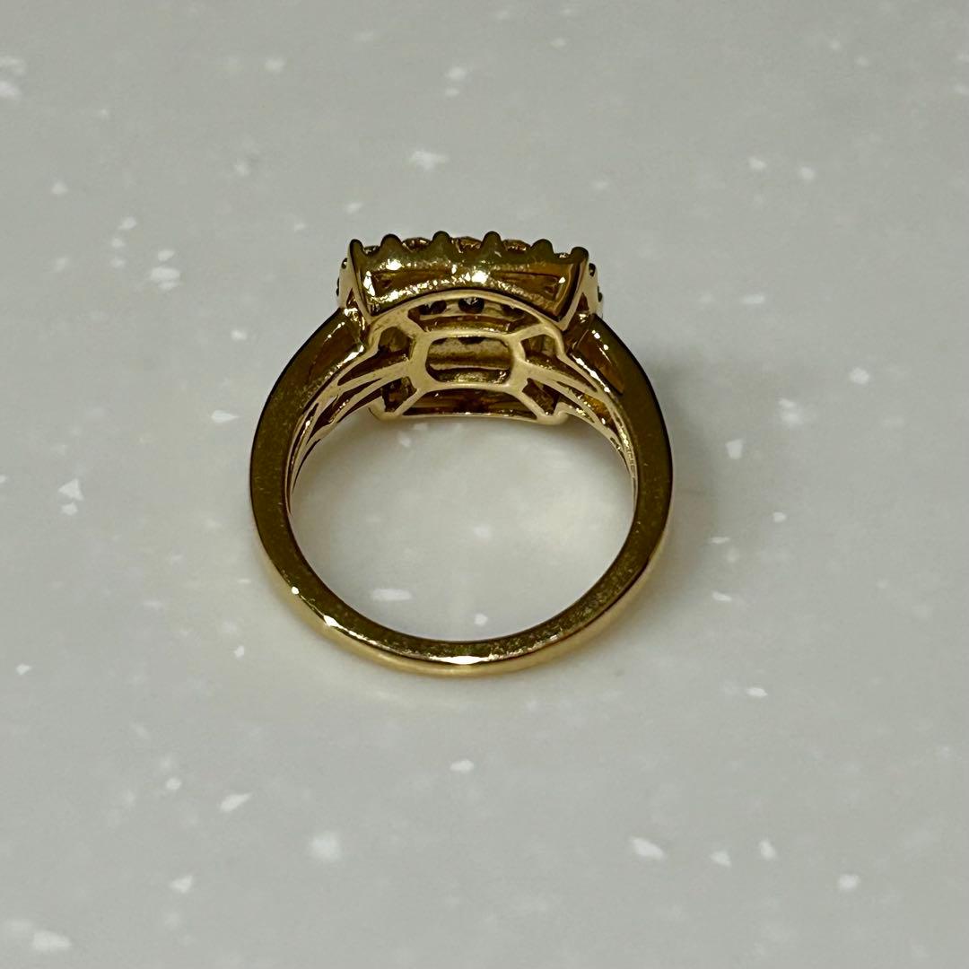 gstv リング ブラウンダイヤ K18