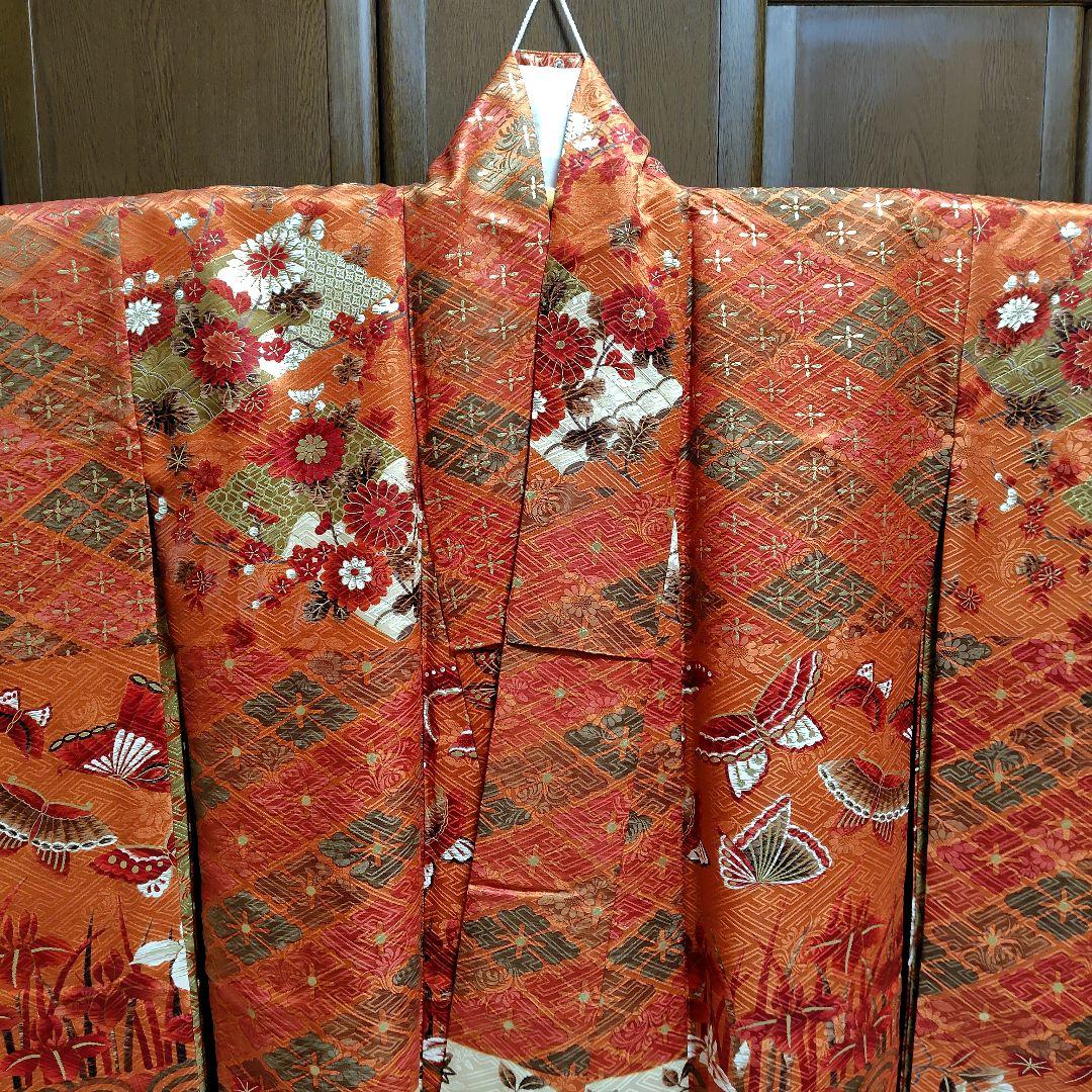 yukky★正絹　駒刺繍金彩　古典地紋　お振袖