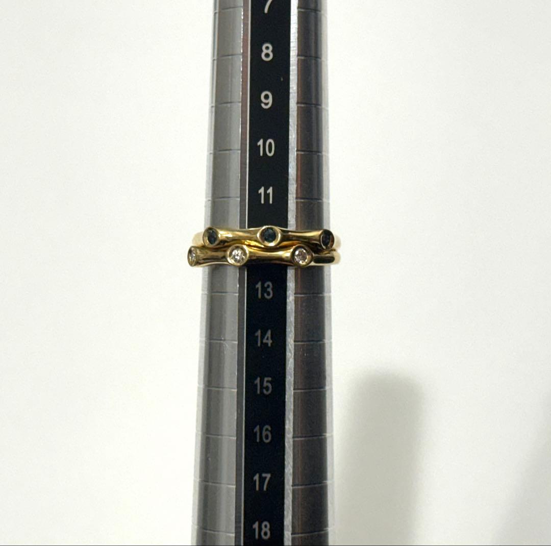 k18 サファイア12号リング