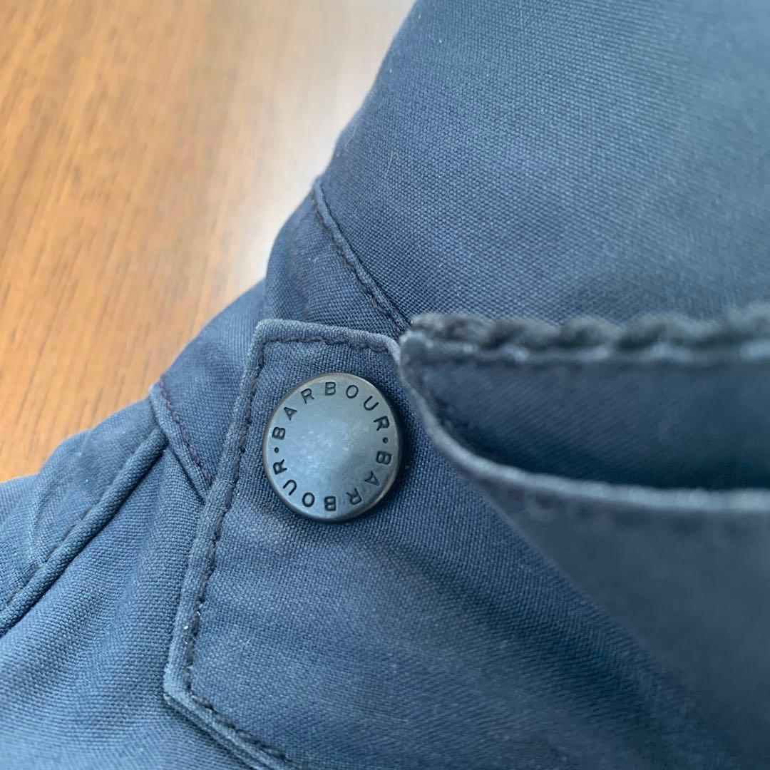 ニ*ー様 Barbour ビデイルレディースS ネイビー英国製Kids L(10