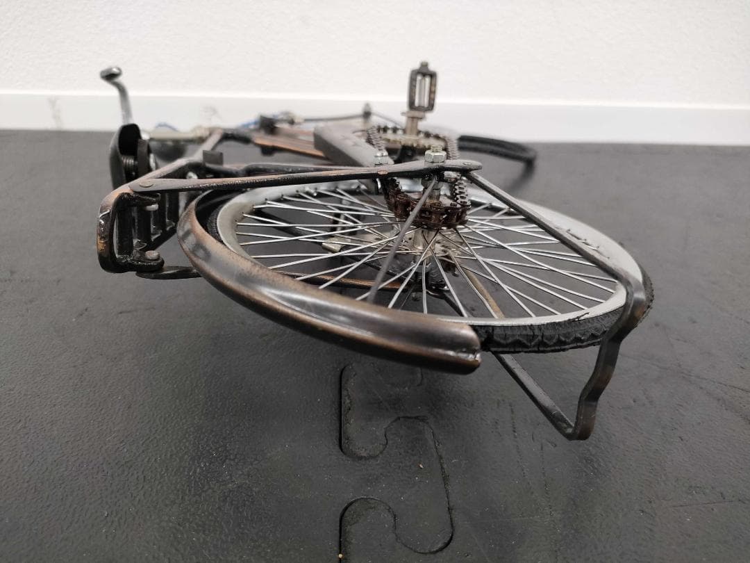 クラシックスタイル 金属製 自転車模型 全長約42cm