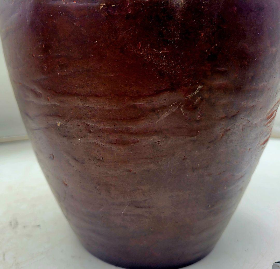 美山　銅器製　花瓶　波に千鳥の文様　茶道具　花入れ　骨董品　美術品