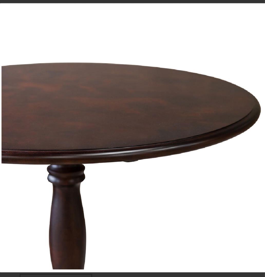 高級】クリエイトファニチャー 北海 カバ材 天然木 丸テーブル 民芸家具