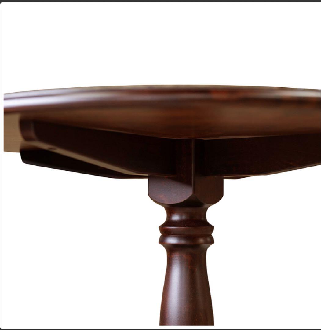 高級】クリエイトファニチャー 北海 カバ材 天然木 丸テーブル 民芸家具