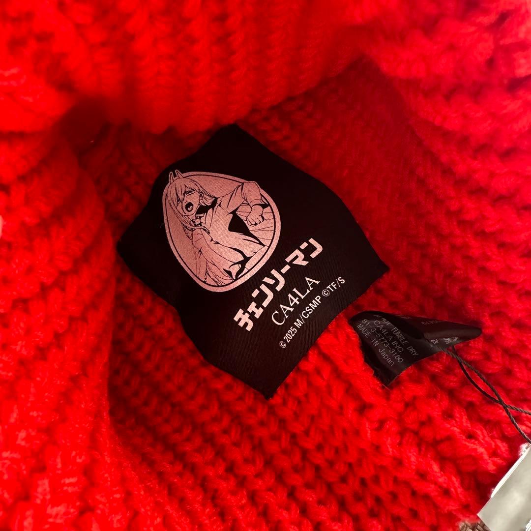 CA4LA チェンソーマン レゼ編 コラボ パワー ニット帽 帽子 赤 レッド