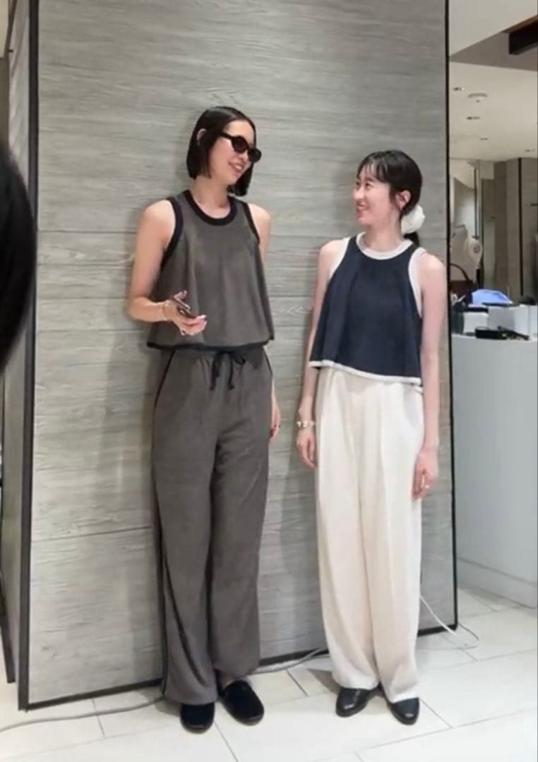 CLANE PILE FLARE TANK TOPS navy サイズ2 新品