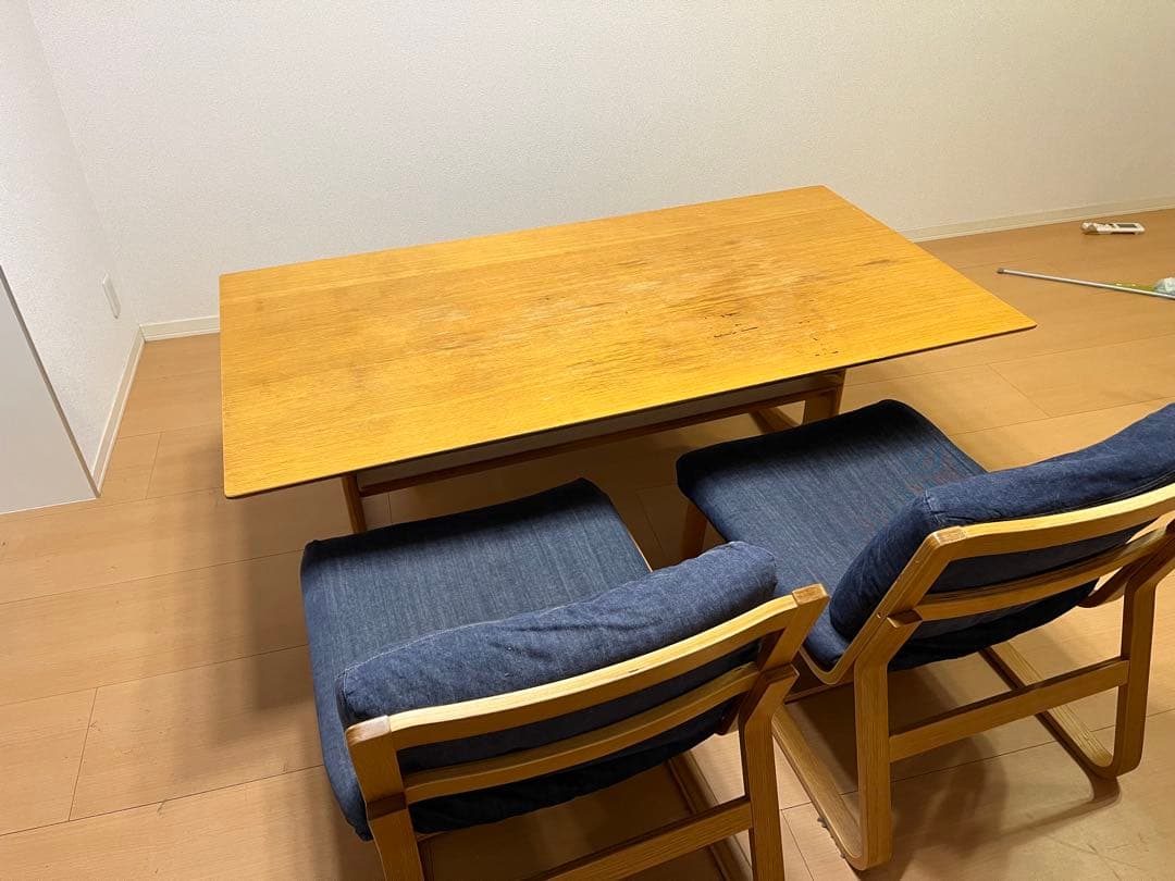無印良品 木製ダイニングテーブルと椅子セット 大阪 堺市発 手渡し引越し新生活に