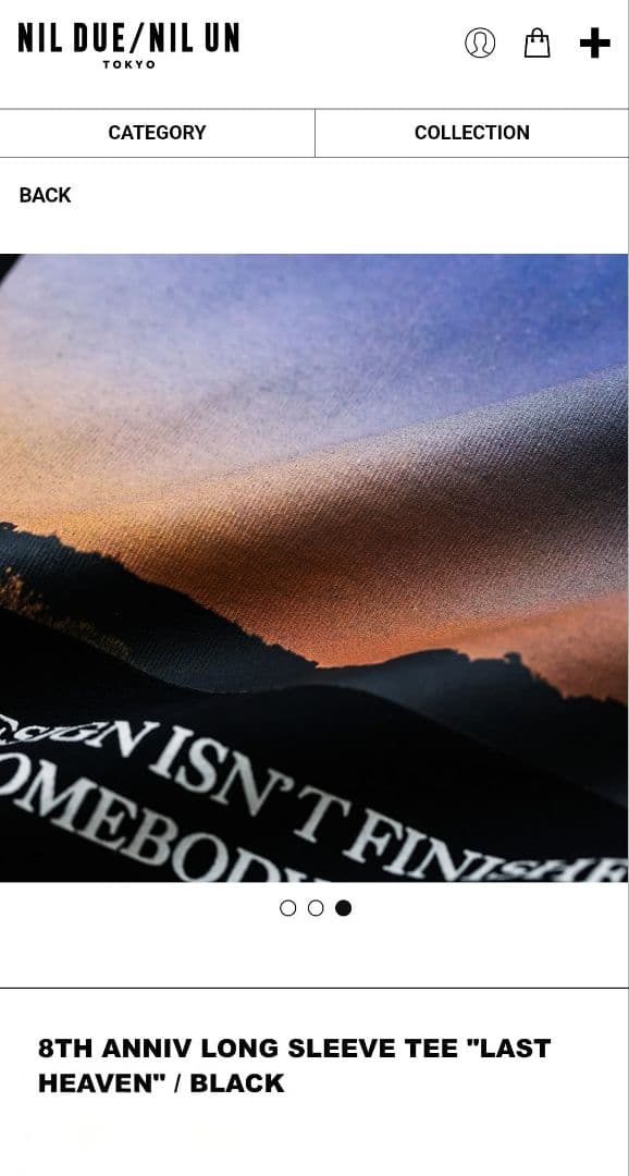 ミュージシャン NIL DUE/NIL UN TOKYO LONG SLEEVE TEE BK