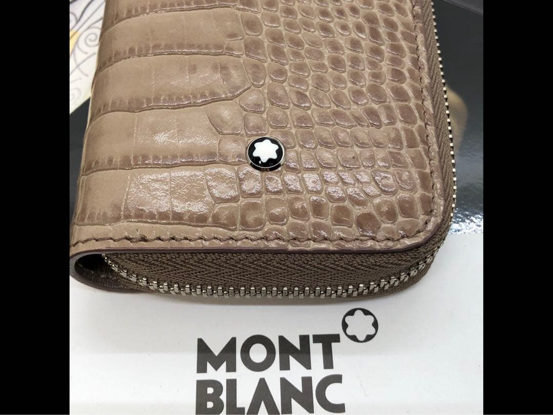 ⭐️モンブラン⭐️売切れの高品質アリゲーターデザイン・マイスター本革製ペンポーチ⭐️